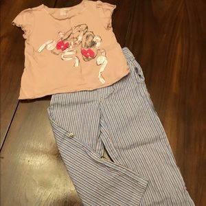 Janie and Jack pants and Gap shirt
